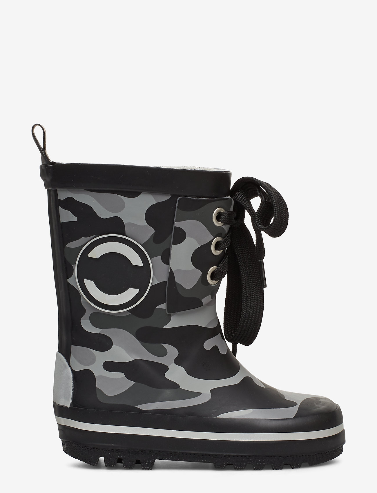 Mikk-Line - Printed Wellies w. Lace - black - 1