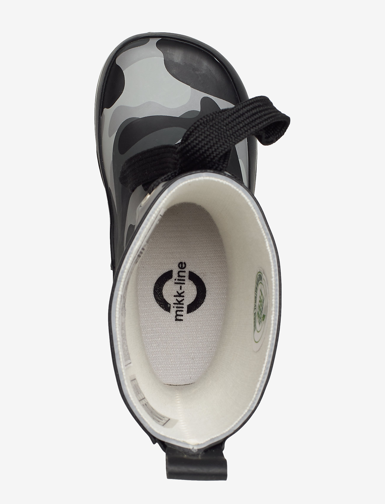 Mikk-Line - Printed Wellies w. Lace - black - 3