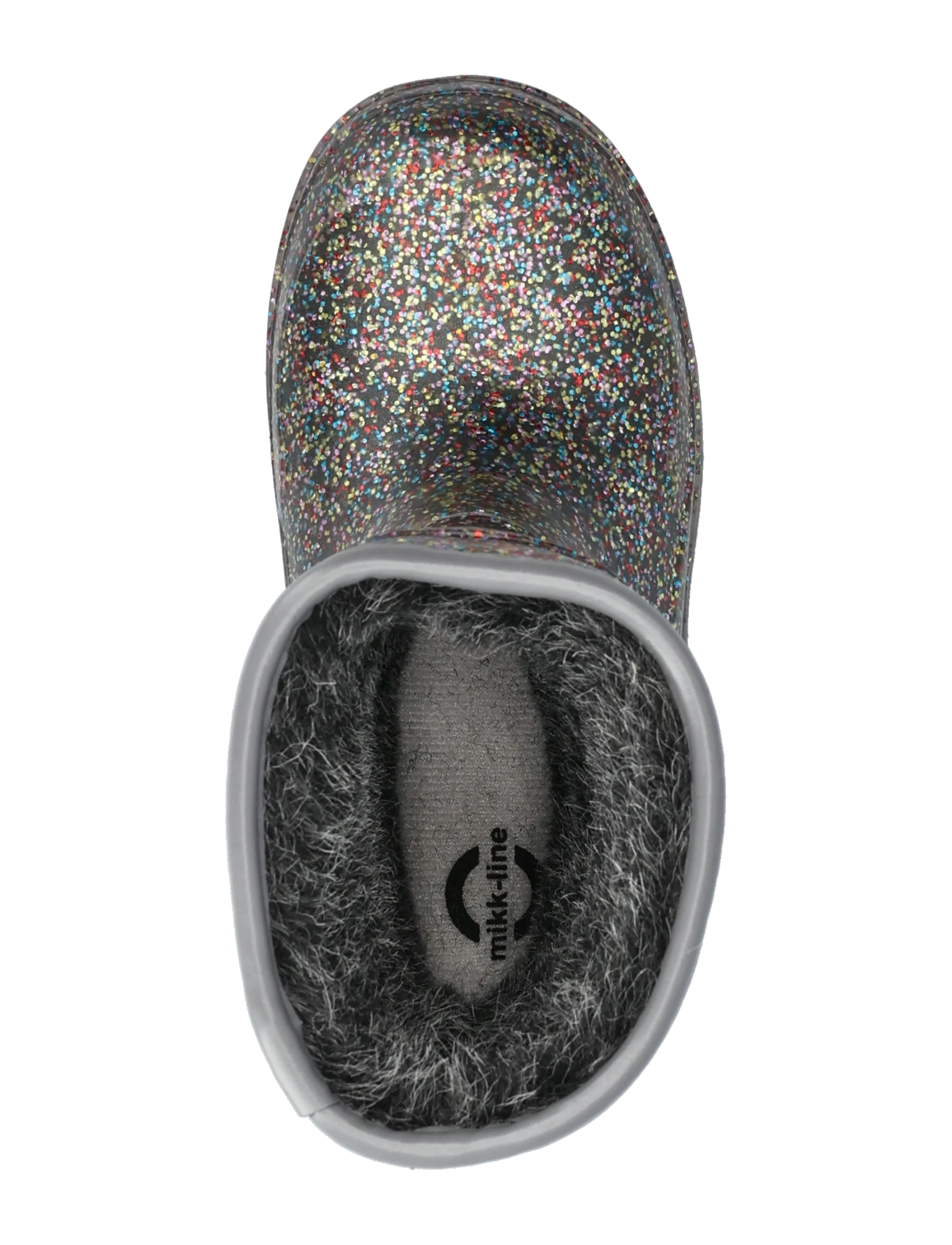mikk-line - Thermal Boot - Glitter - fodrade gummistövlar - dark glitter - 3