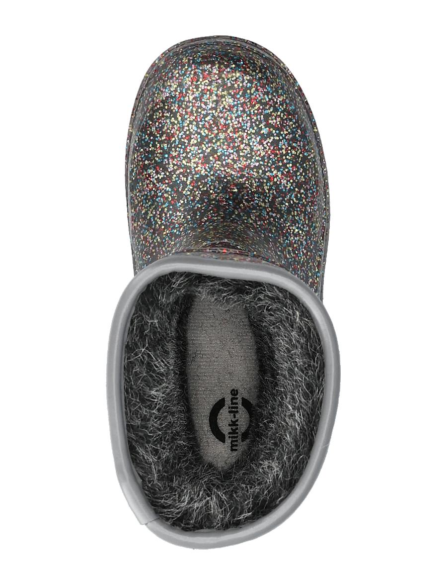 mikk-line - Thermal Boot - Glitter - fodrade gummistövlar - dark glitter - 3