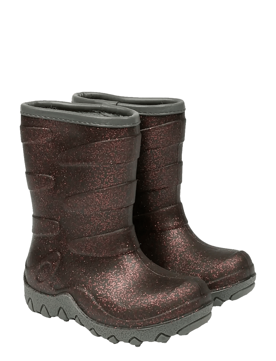 mikk-line - Thermal Boot - Glitter - gefütterte gummistiefel - french roast - 0