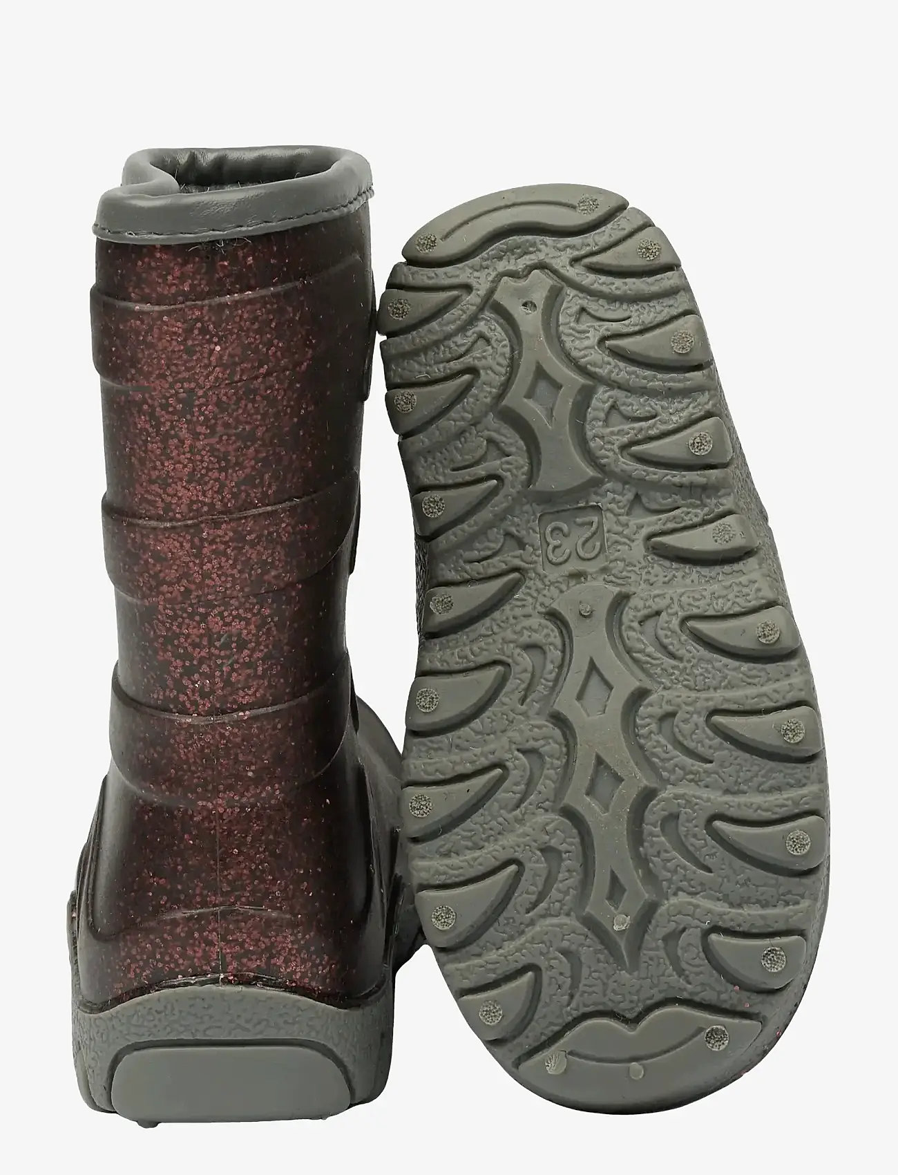 mikk-line - Thermal Boot - Glitter - gefütterte gummistiefel - french roast - 2