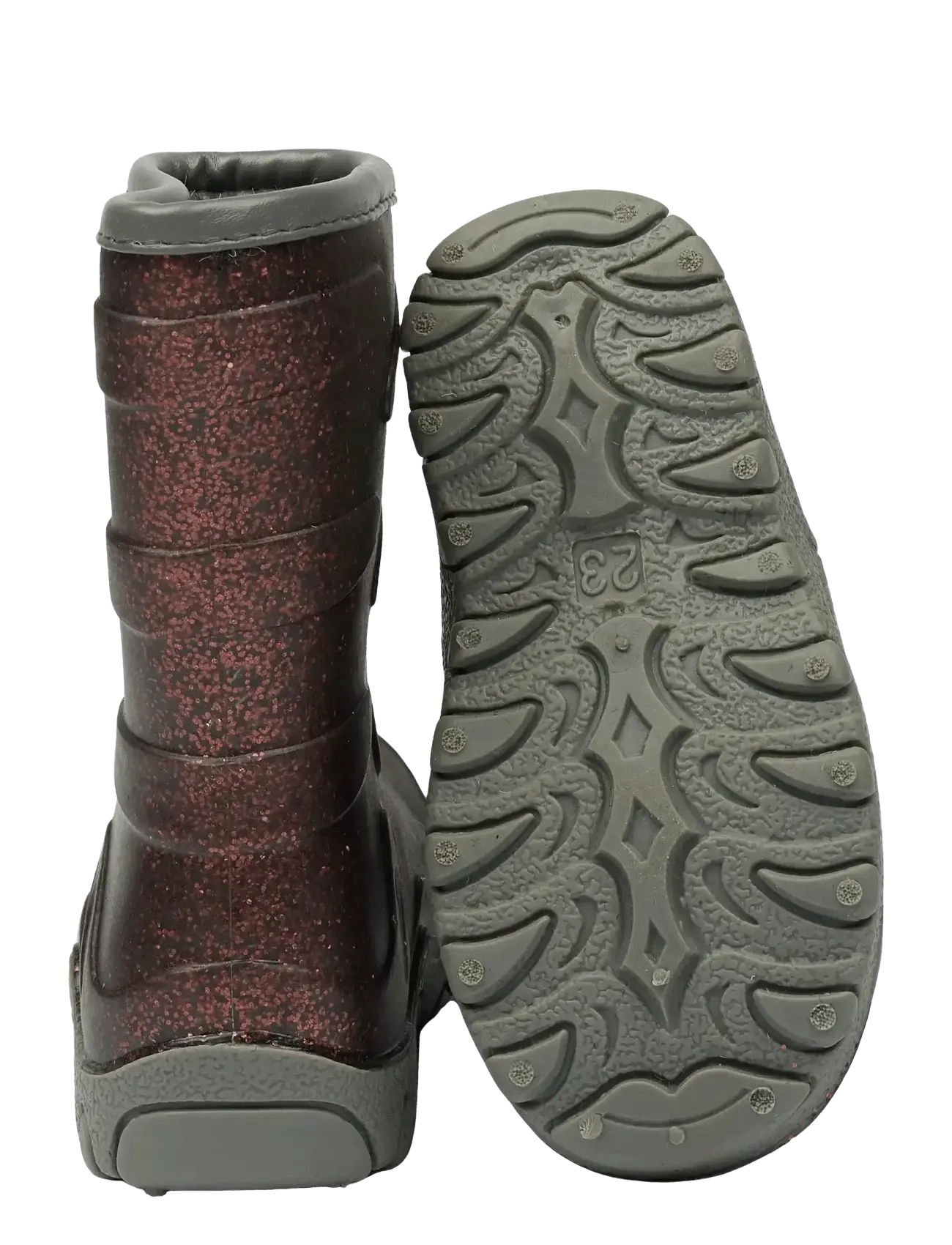 mikk-line - Thermal Boot - Glitter - gummistövlar - french roast - 2