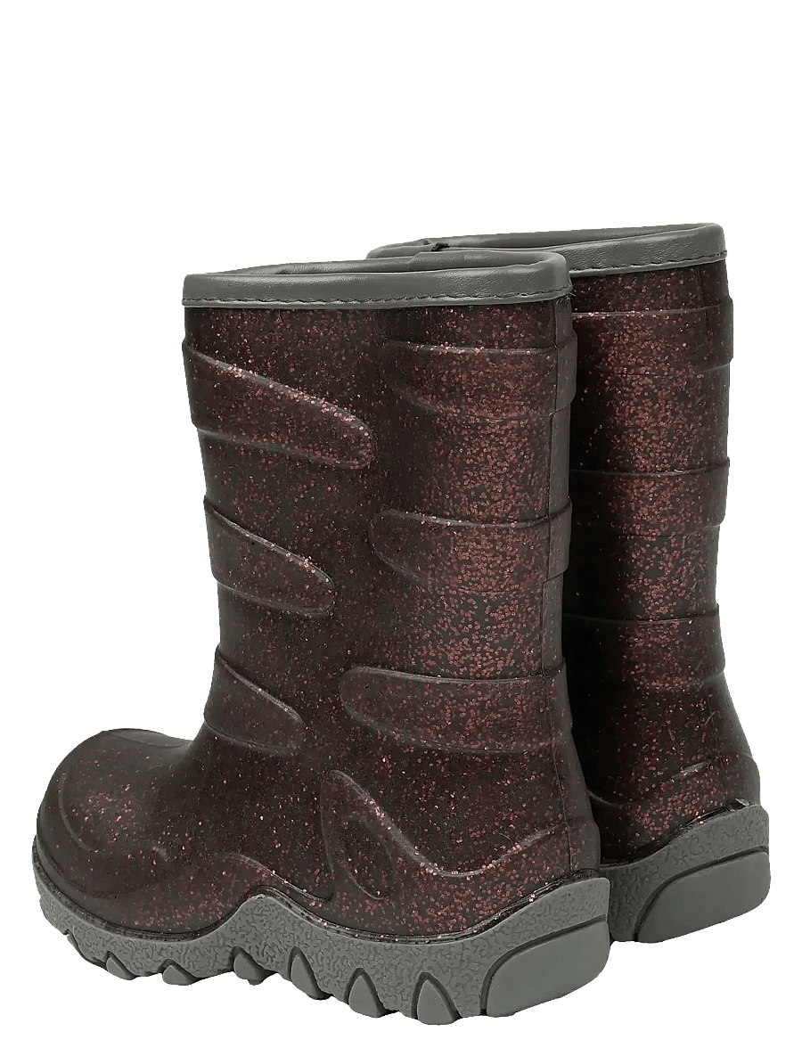 mikk-line - Thermal Boot - Glitter - gefütterte gummistiefel - french roast - 3