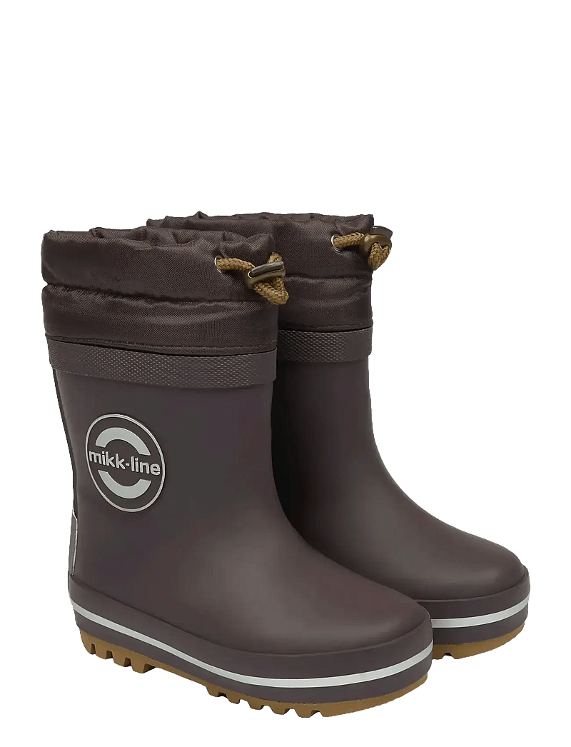 mikk-line - Winter Wellies - lined rubberboots - raisin - 0