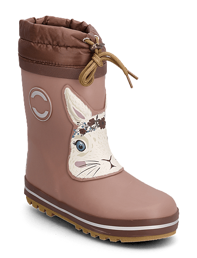 mikk-line Wellies Winter - 3D - Höga gummistövlar - BURLWOOD / pink/rose