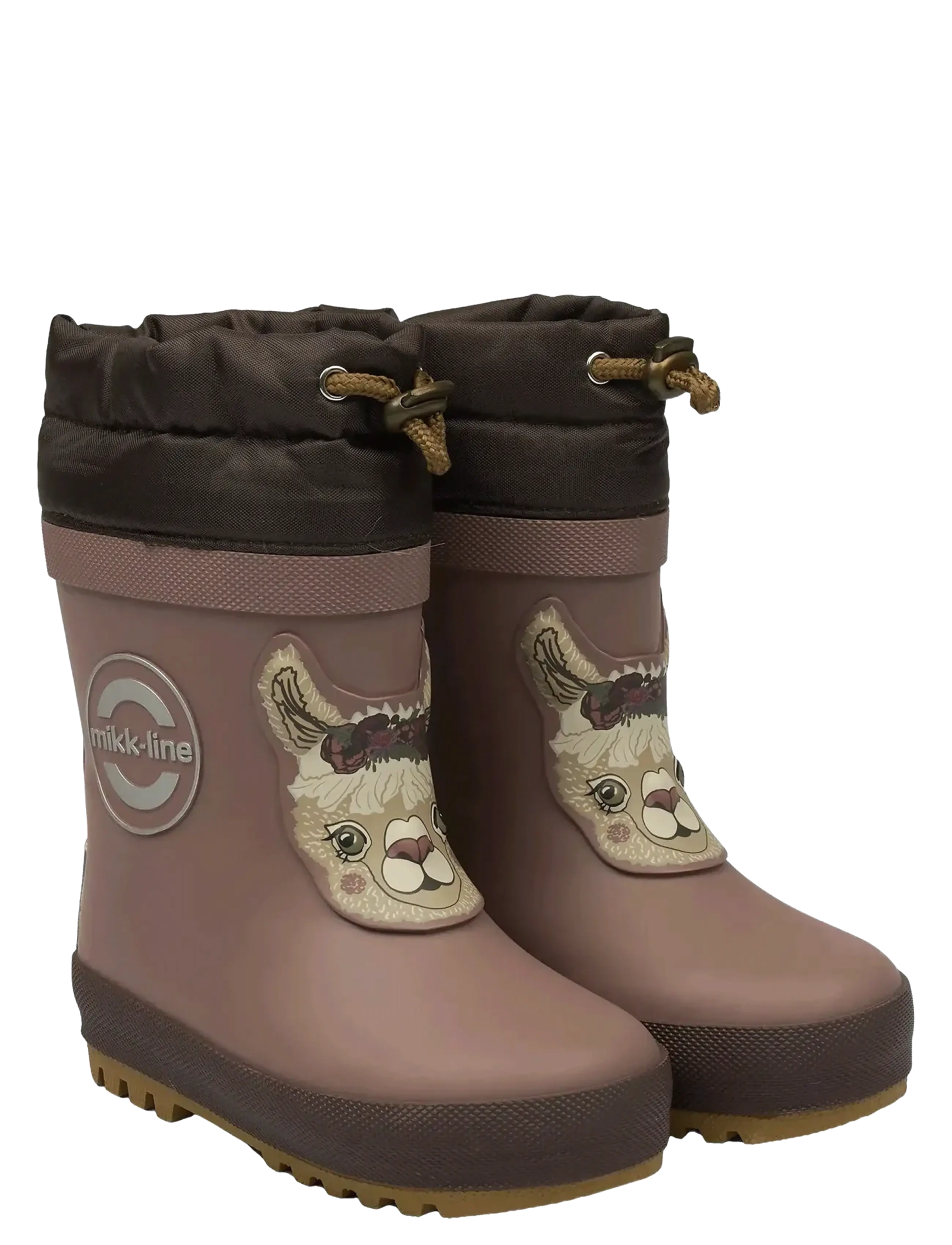 mikk-line Wellies Winter - 3D, 33, Brown, Gummistøvler > Høje Gummistøvler, Børn