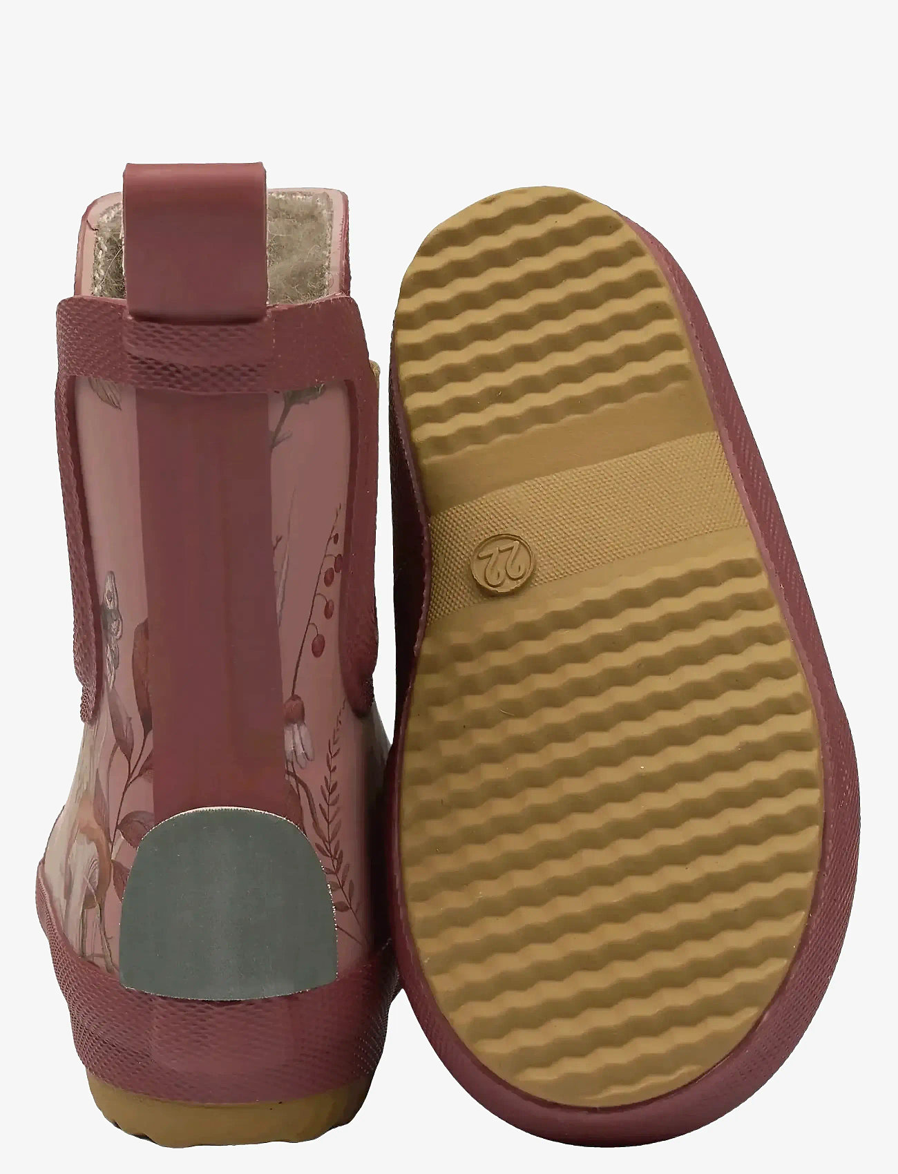 mikk-line - Short Winter Wellies - AOP - gummistøvler med for - burlwood - 2