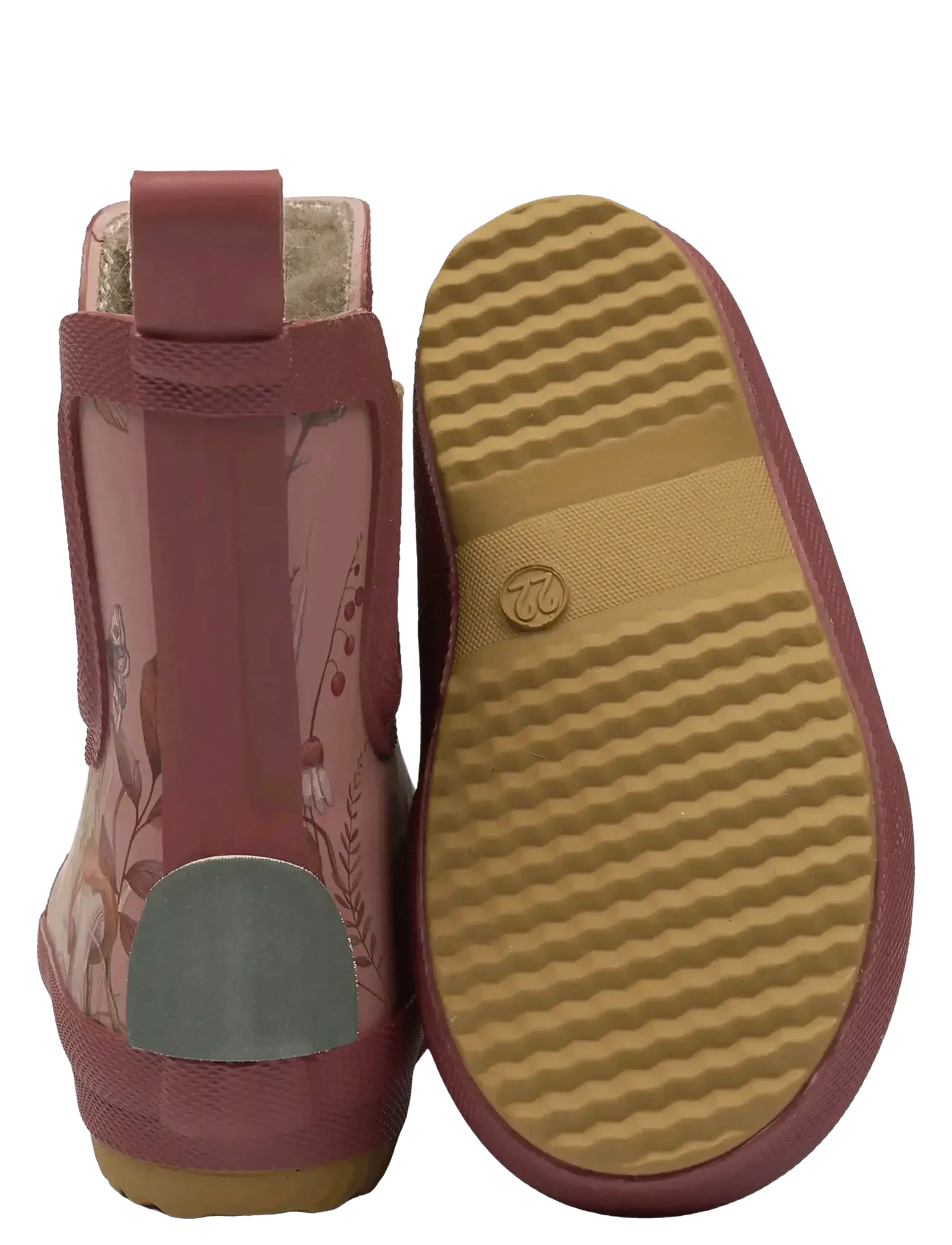 mikk-line - Short Winter Wellies - AOP - voodriga kummikud - burlwood - 2