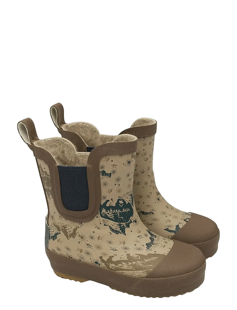 mikk-line - Short Winter Wellies - AOP - gummistøvler med for - coriander - 0