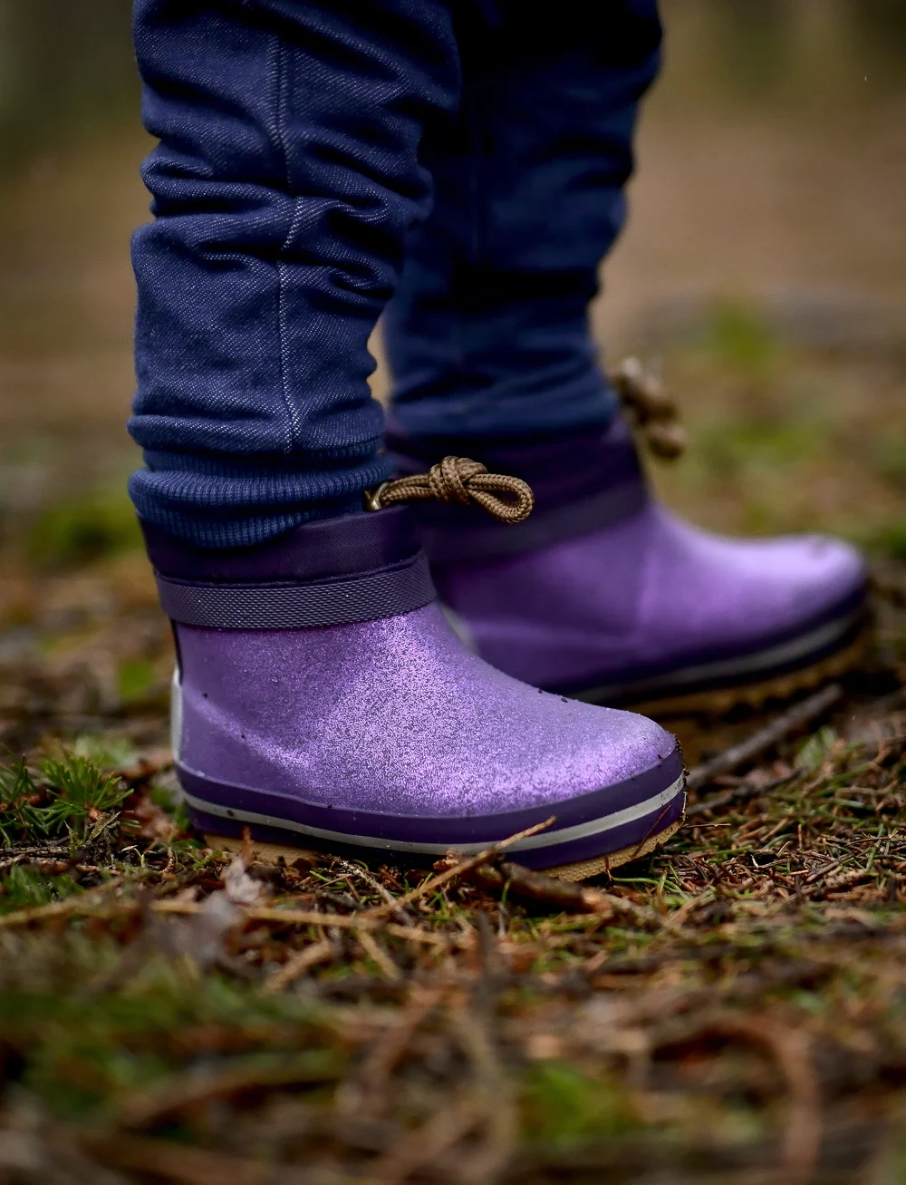 mikk-line - Short Winter Wellies - Glitter - fodrade gummistövlar - nightshade - 0