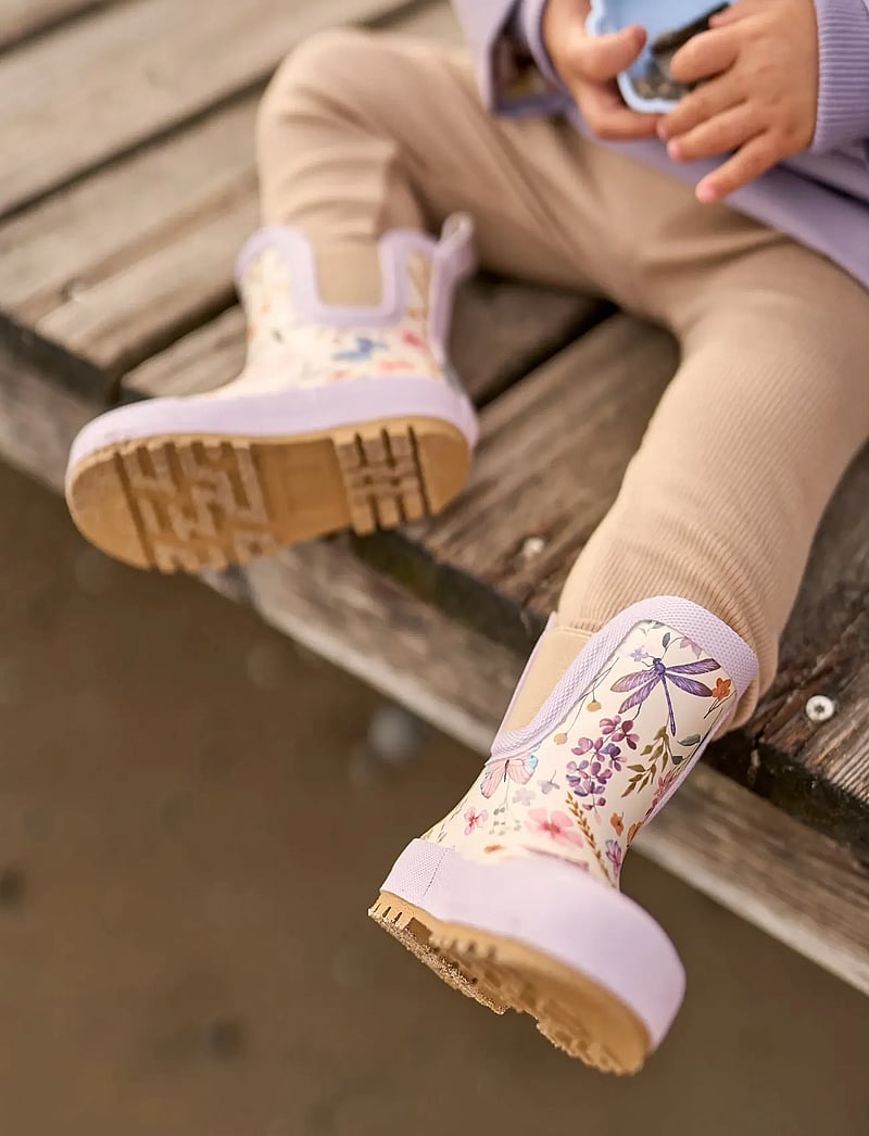 mikk-line - Wellies Short AOP - unlined rubberboots - butterfly aop - 0