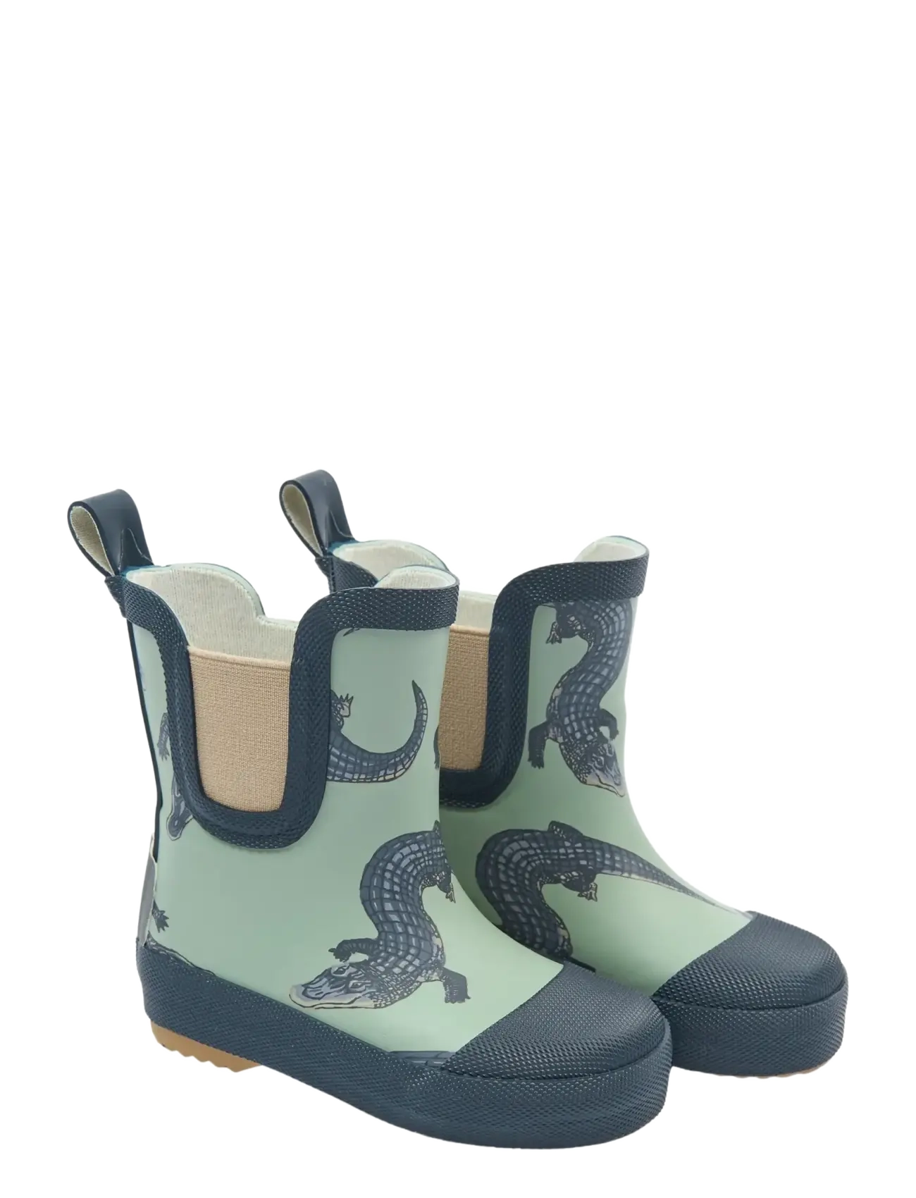 mikk-line Wellies Short AOP - Gummistøvler - CROCO AOP / green