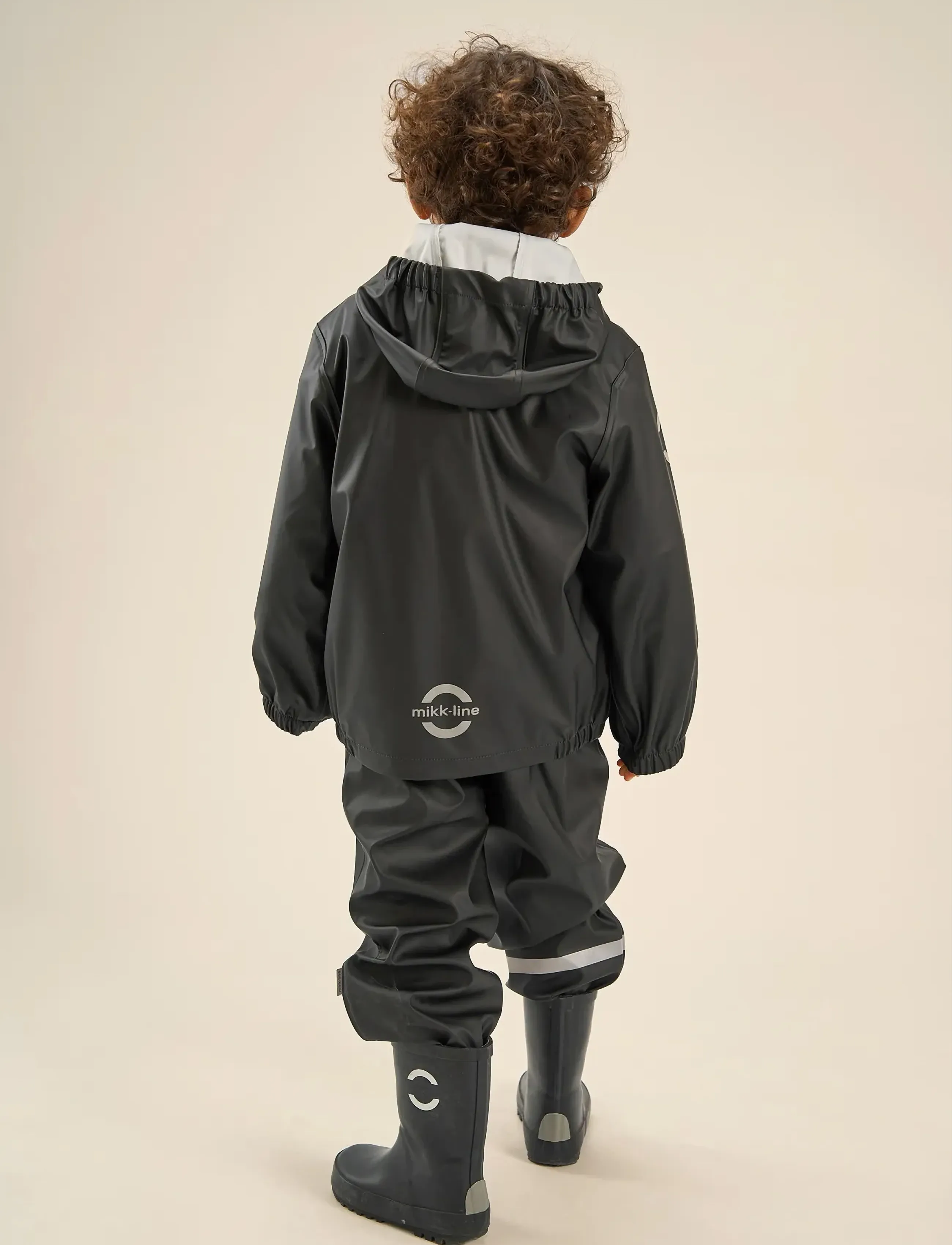 mikk-line Wellies Solid, 38/25.1 cm, Rubberboots, Schwarz - High Kinder
