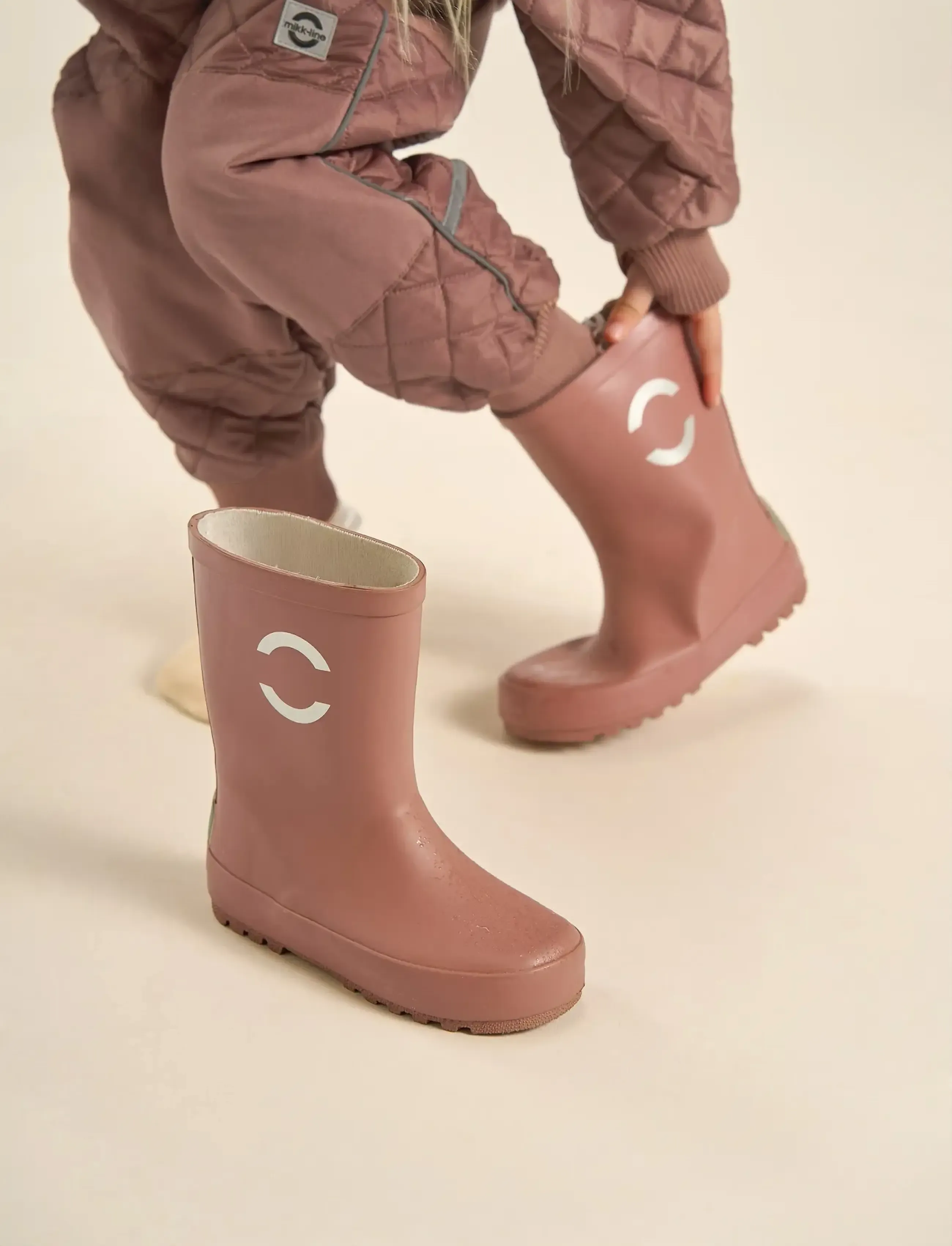 mikk-line Wellies Solid, 27/17.8 cm, Rubberboots, Rosa - High Kinder