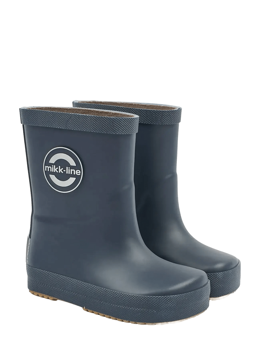 mikk-line - Wellies Solid - Barefoot - gummistøvler uden for - blue nights - 0