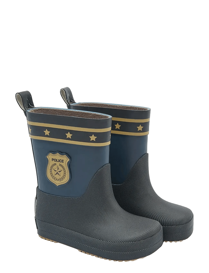 mikk-line - Wellies Police - Barefoot - ungefütterte gummistiefel - blue nights - 0
