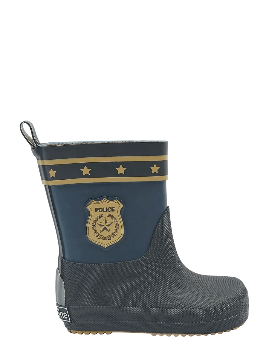 mikk-line - Wellies Police - Barefoot - ofodrade gummistövlar - blue nights - 1