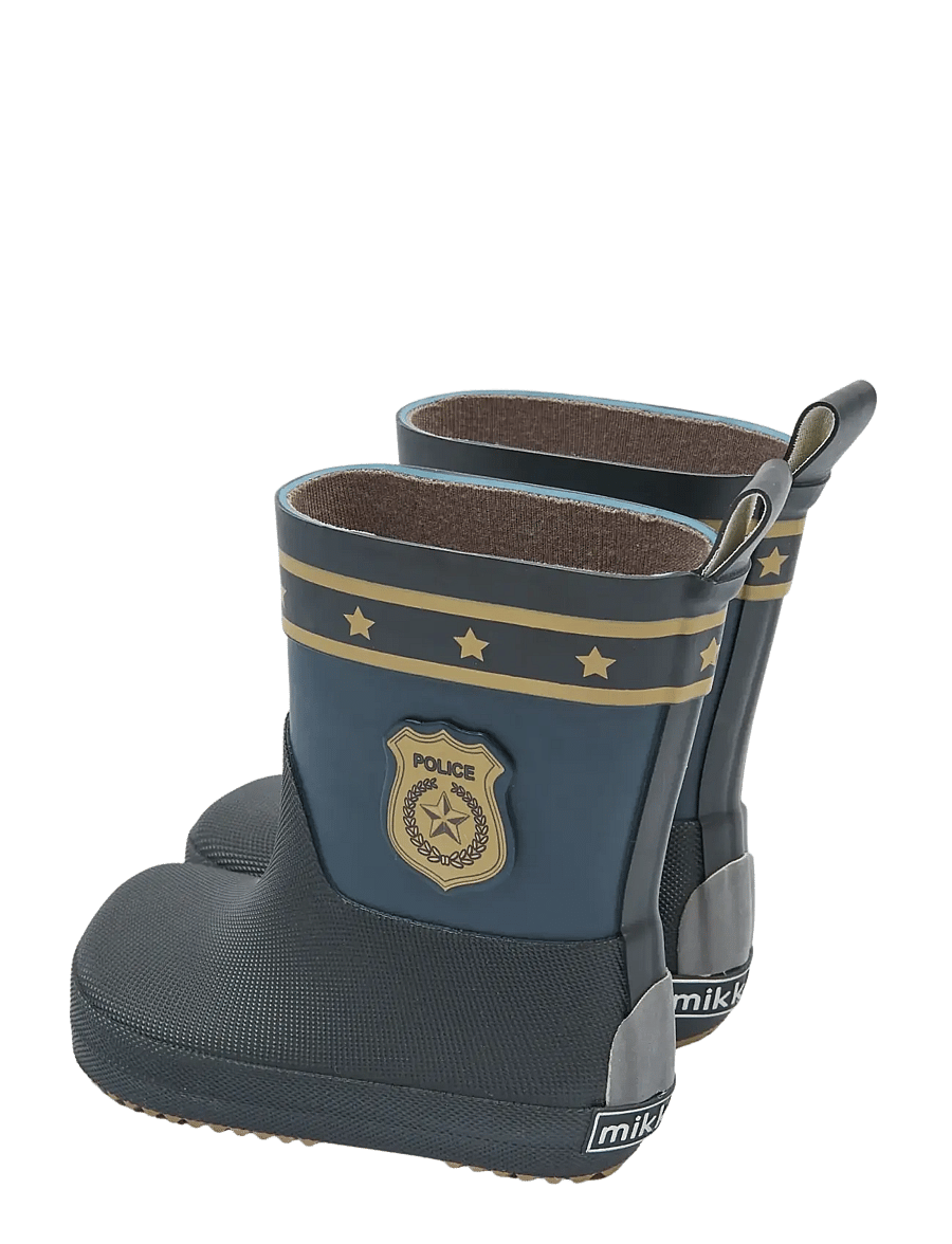 mikk-line - Wellies Police - Barefoot - ofodrade gummistövlar - blue nights - 3