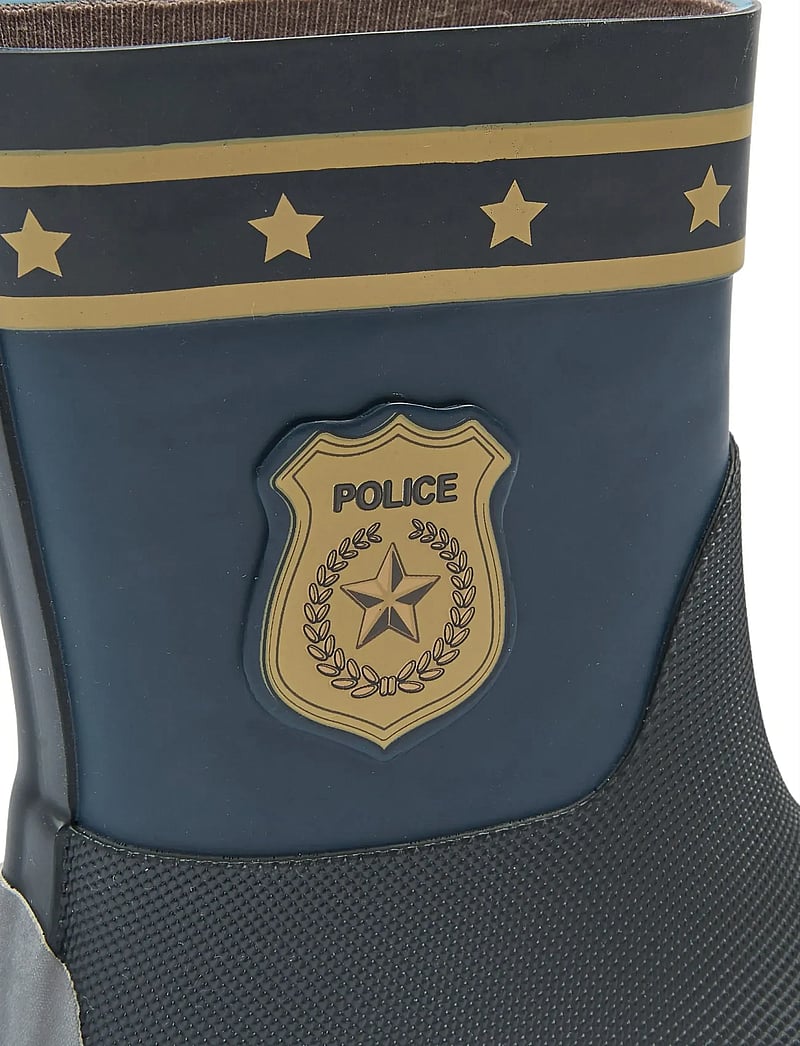 mikk-line - Wellies Police - Barefoot - ungefütterte gummistiefel - blue nights - 4