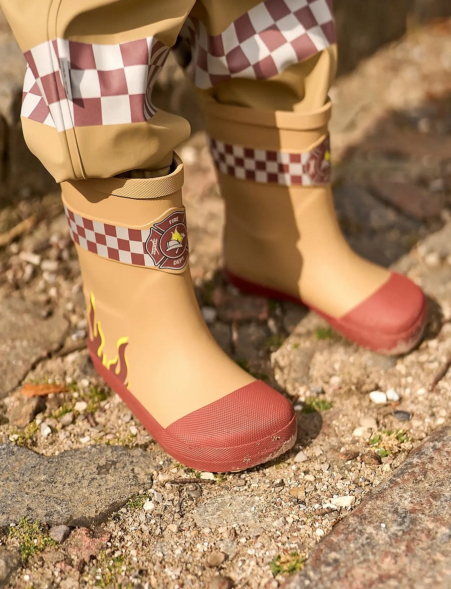 mikk-line - Wellies Firefighter - Barefoot - Ófóðruð gúmmístígvél - kelp - 0
