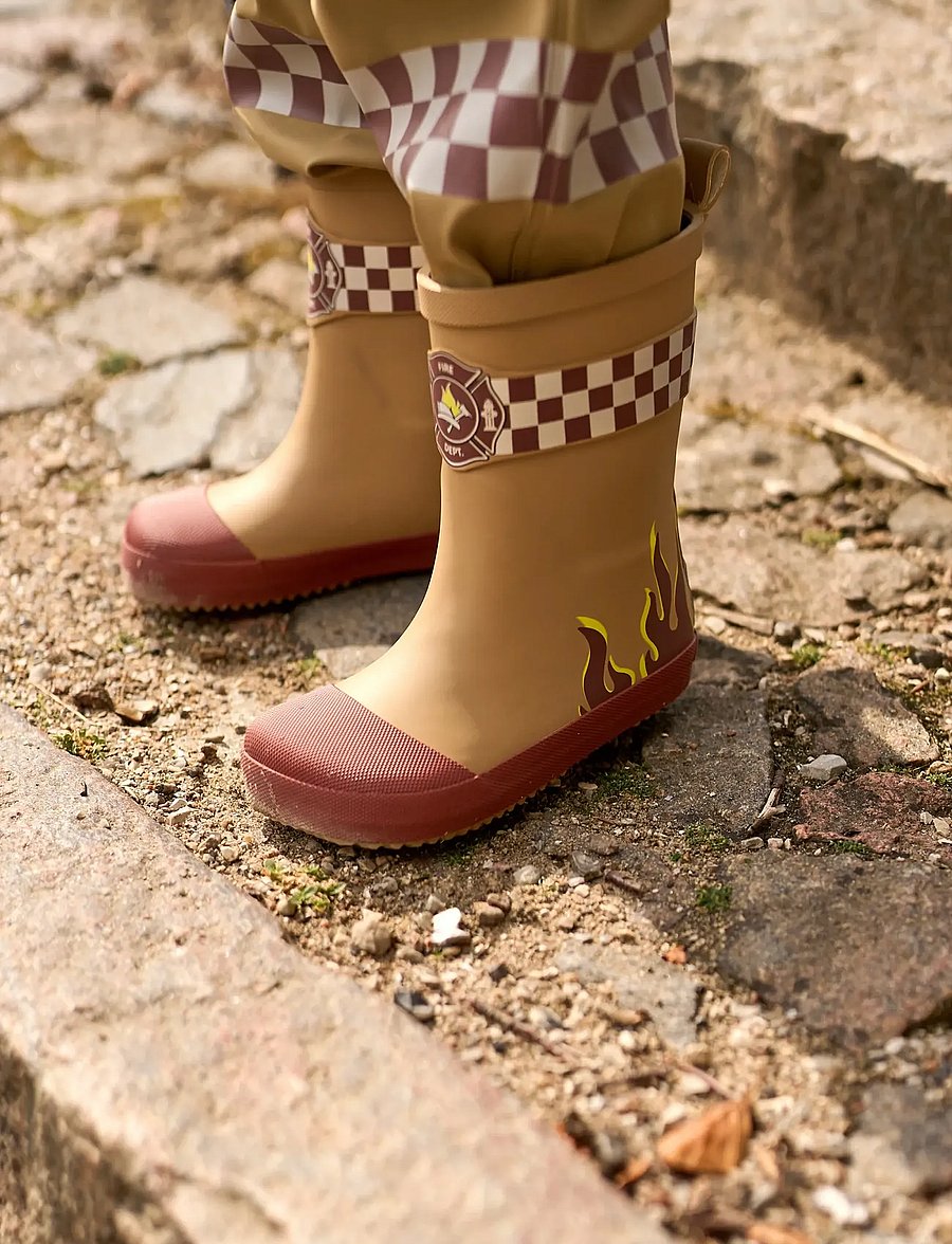 mikk-line - Wellies Firefighter - Barefoot - Ófóðruð gúmmístígvél - kelp - 5