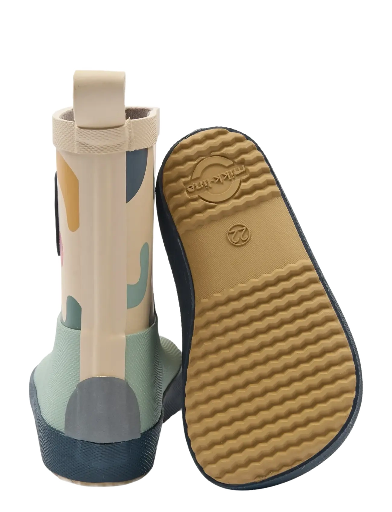 mikk-line - Wellies AOP - Barefoot - unlined rubberboots - retro aop - 3