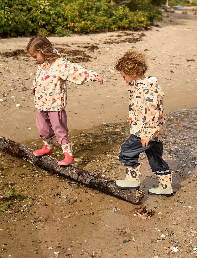 mikk-line - Wellies AOP - Barefoot - ofodrade gummistövlar - retro flower aop - 5