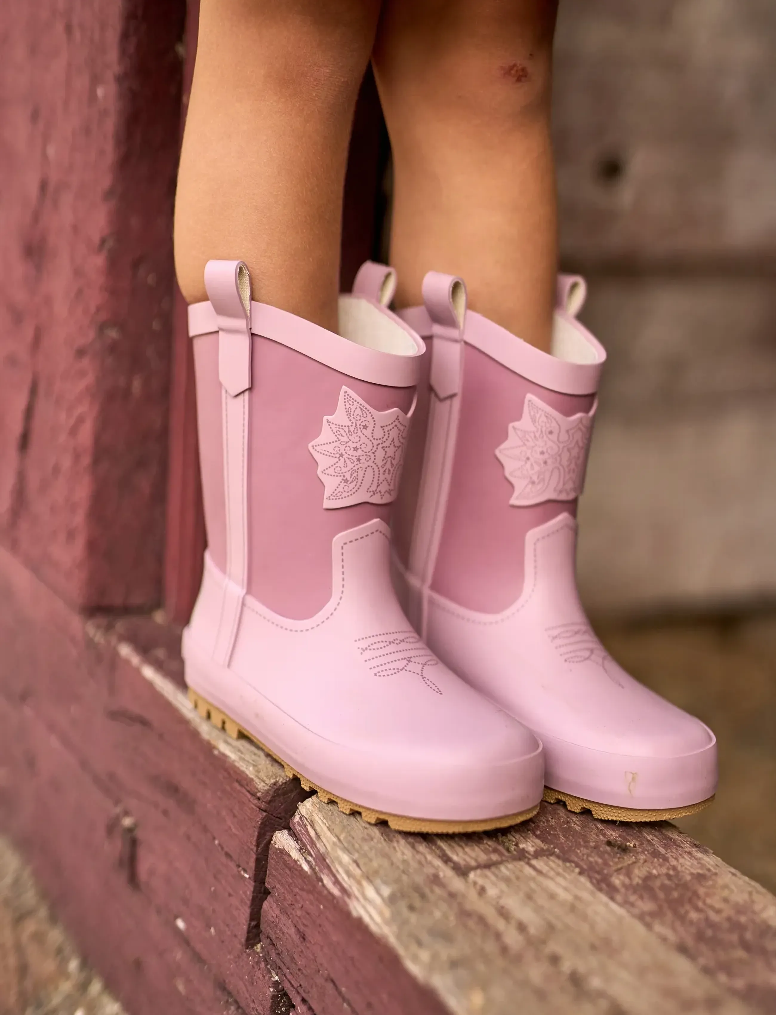 mikk-line Wellies Cowgirl Boot, 29, High Rubberboots, Rosa - Unlined Kinder