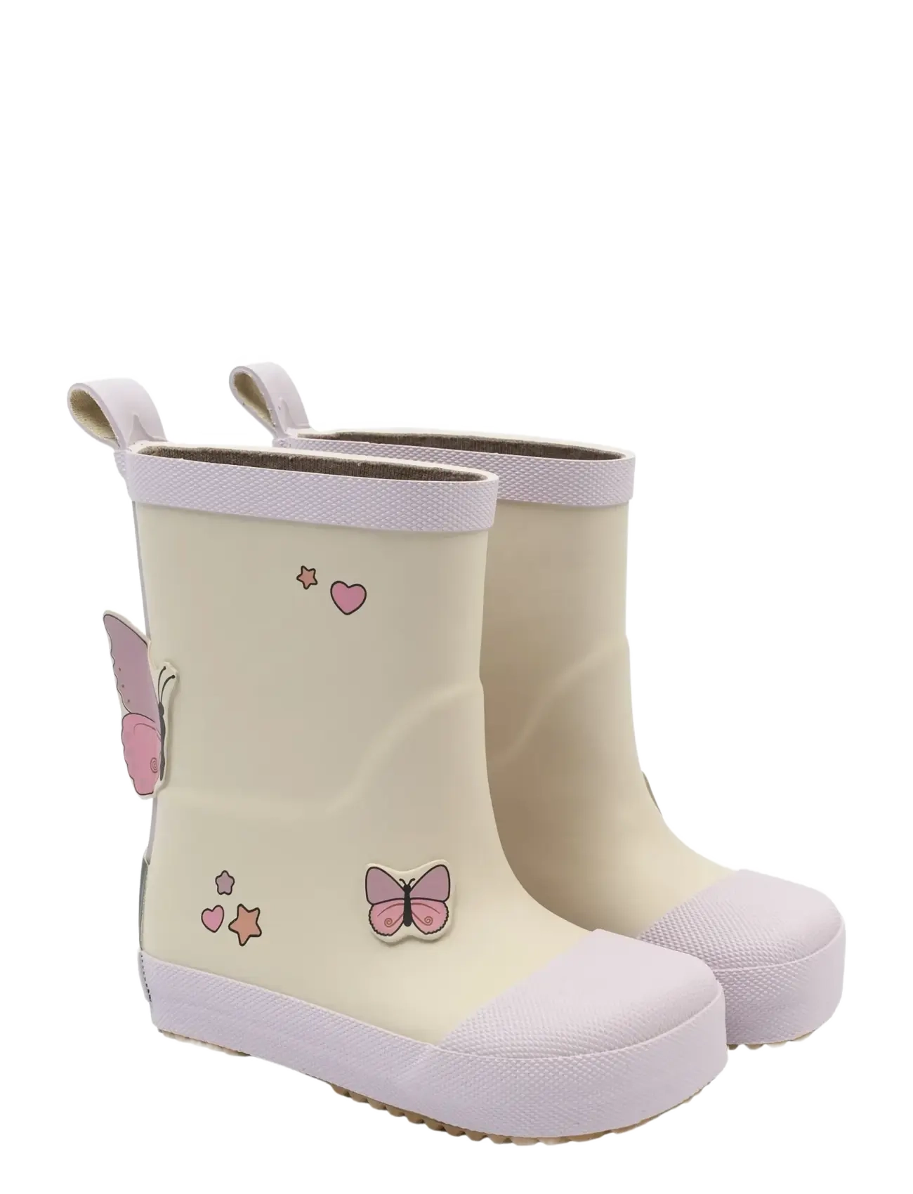 mikk-line Wellies Butterfly - Barefoot - Regntøj - OYSTER GRAY / cream