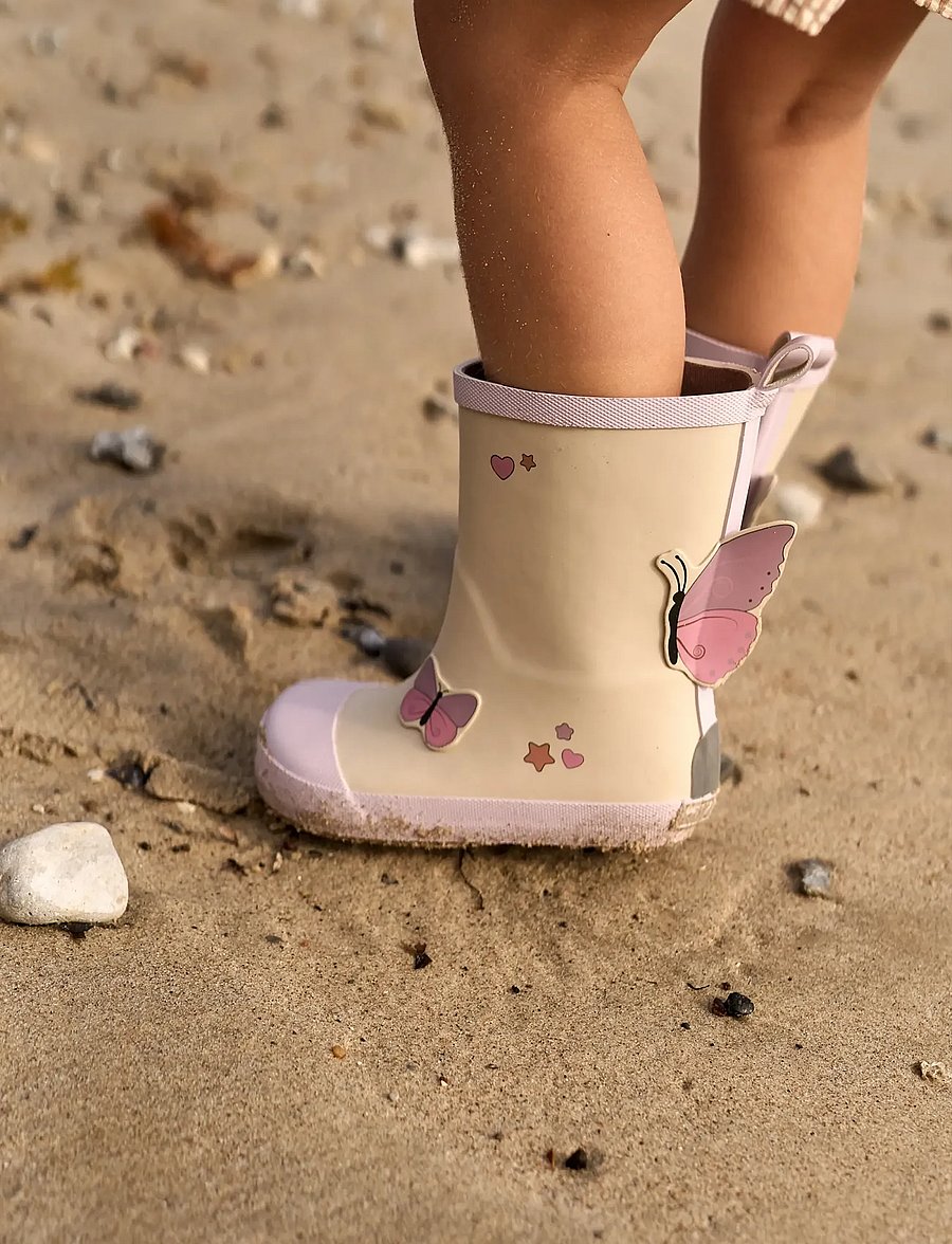 mikk-line - Wellies Butterfly - Barefoot - oyster gray - 0