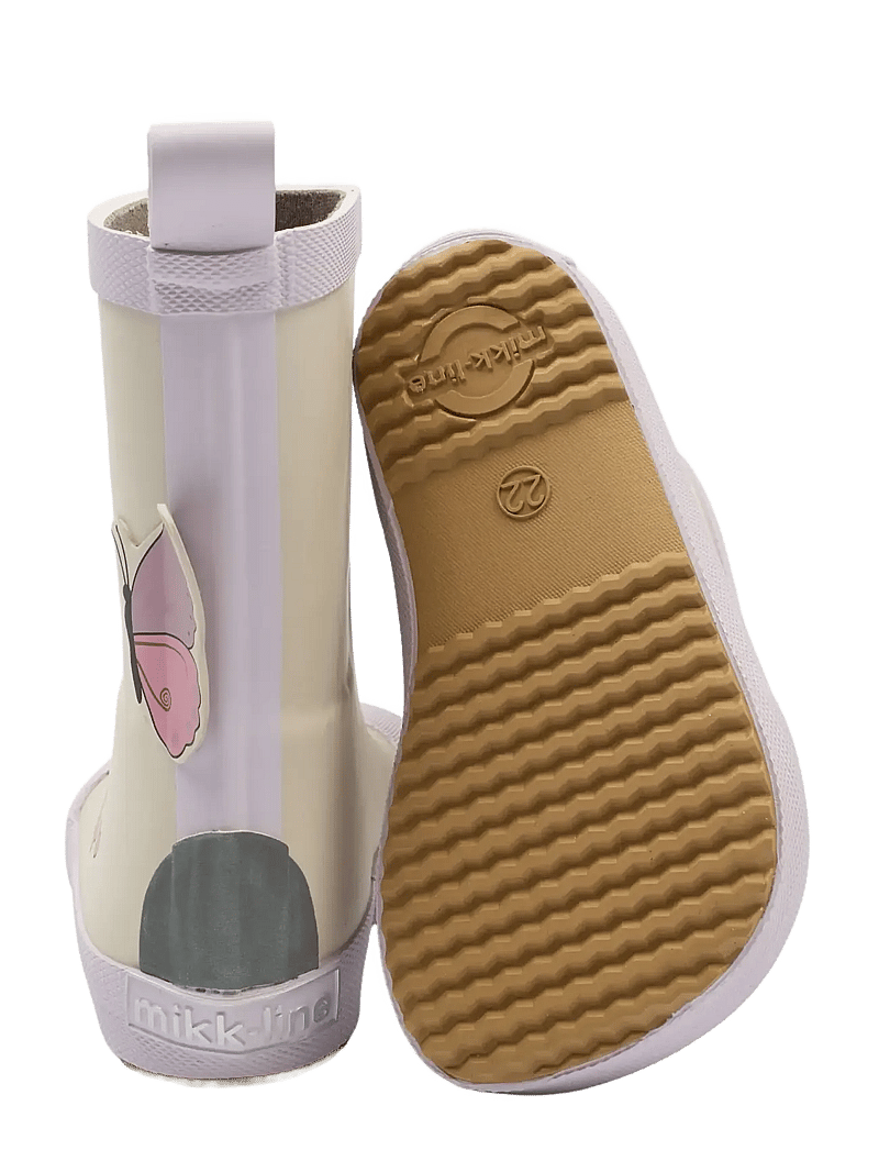 mikk-line - Wellies Butterfly - Barefoot - ofodrade gummistövlar - oyster gray - 3