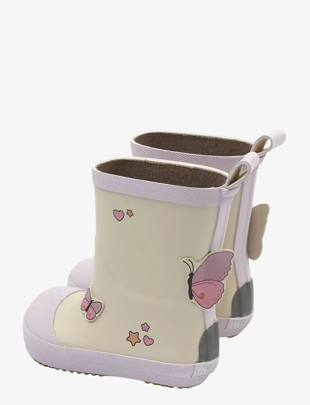 mikk-line - Wellies Butterfly - Barefoot - ofodrade gummistövlar - oyster gray - 4