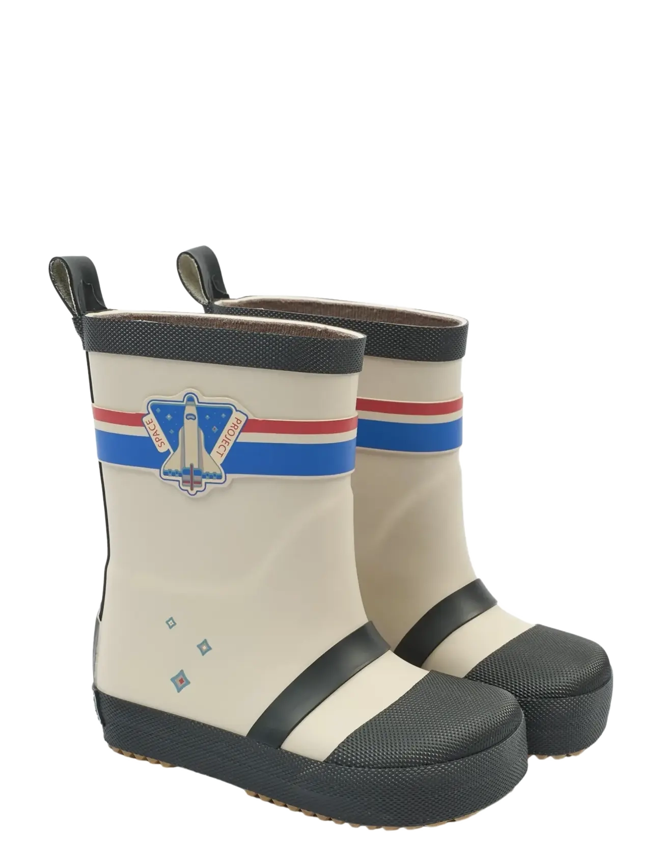 mikk-line Wellies Astronaut Barefoot, Børn, Astronaut Gummistøvler, Cream, Str: 26