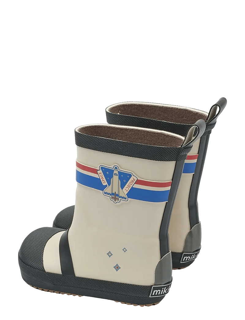 mikk-line - Wellies Astronaut - Barefoot - gummistøvler uden for - oyster gray - 3