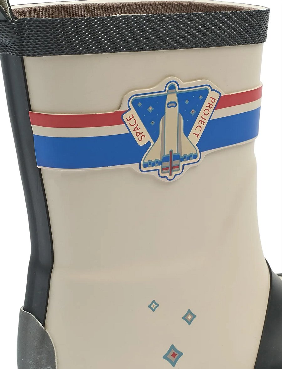 mikk-line - Wellies Astronaut - Barefoot - voodrita kummikud - oyster gray - 4