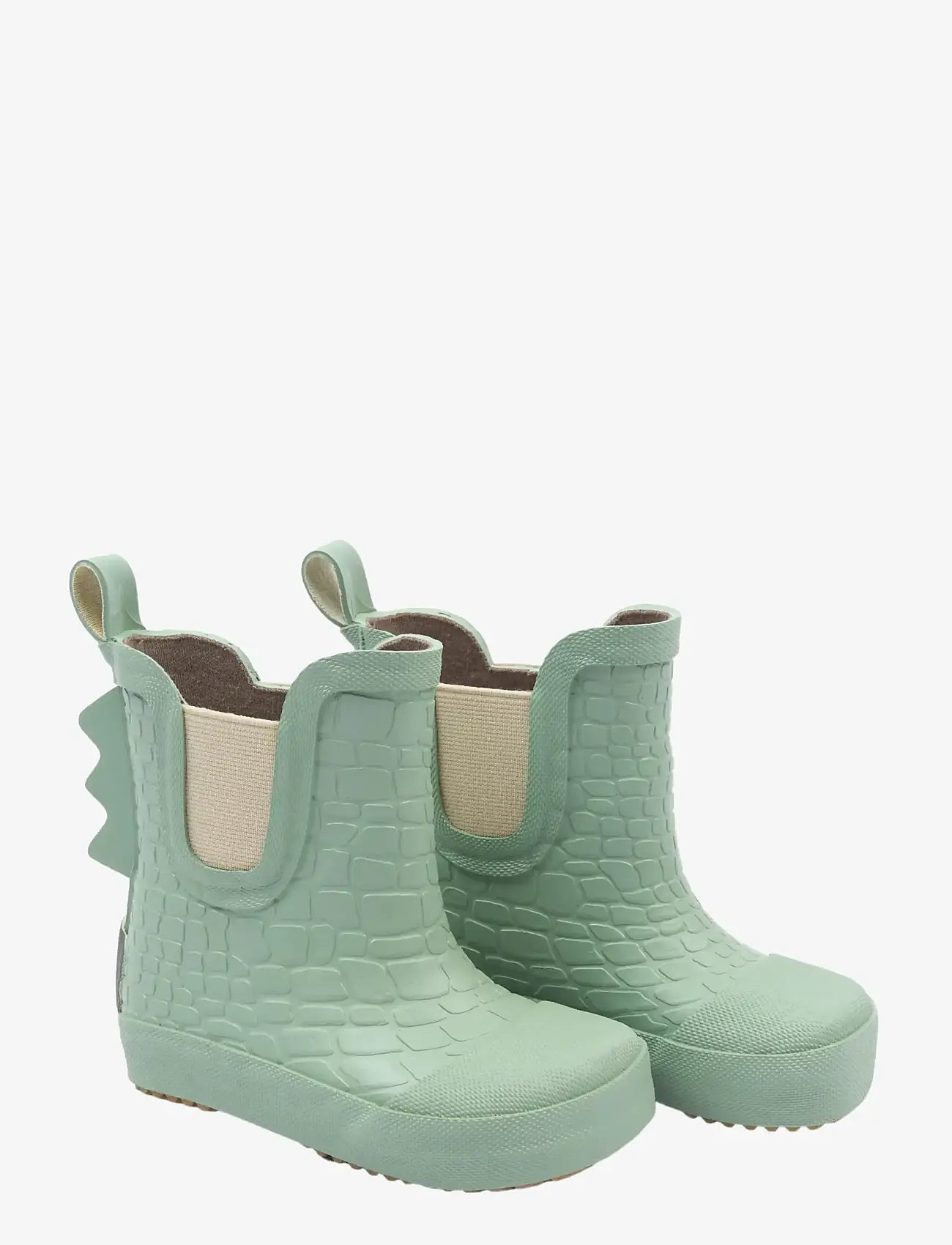 mikk-line - Wellies Short - 3D Dino - unlined rubberboots - green milieu - 0