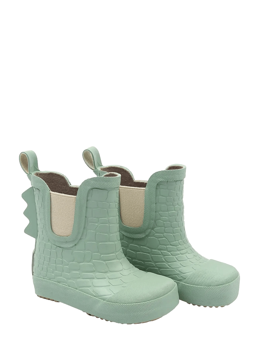 mikk-line - Wellies Short - 3D Dino - les bottes doublées en caoutchouc - green milieu - 0
