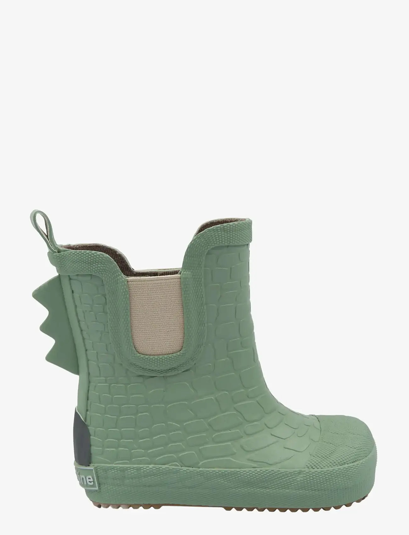 mikk-line - Wellies Short - 3D Dino - unlined rubberboots - green milieu - 1