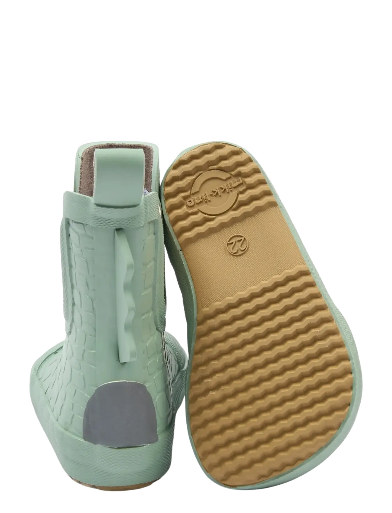 mikk-line - Wellies Short - 3D Dino - les bottes doublées en caoutchouc - green milieu - 2