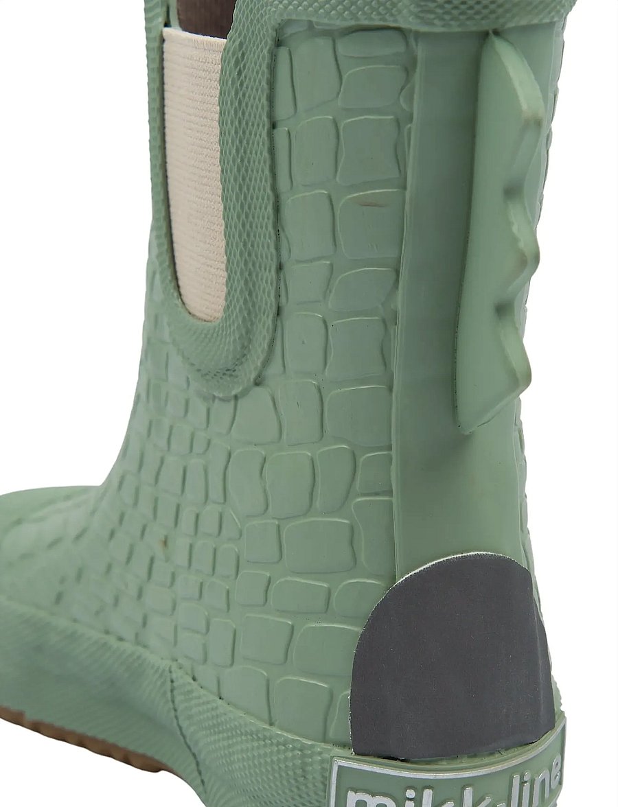 mikk-line - Wellies Short - 3D Dino - les bottes doublées en caoutchouc - green milieu - 4