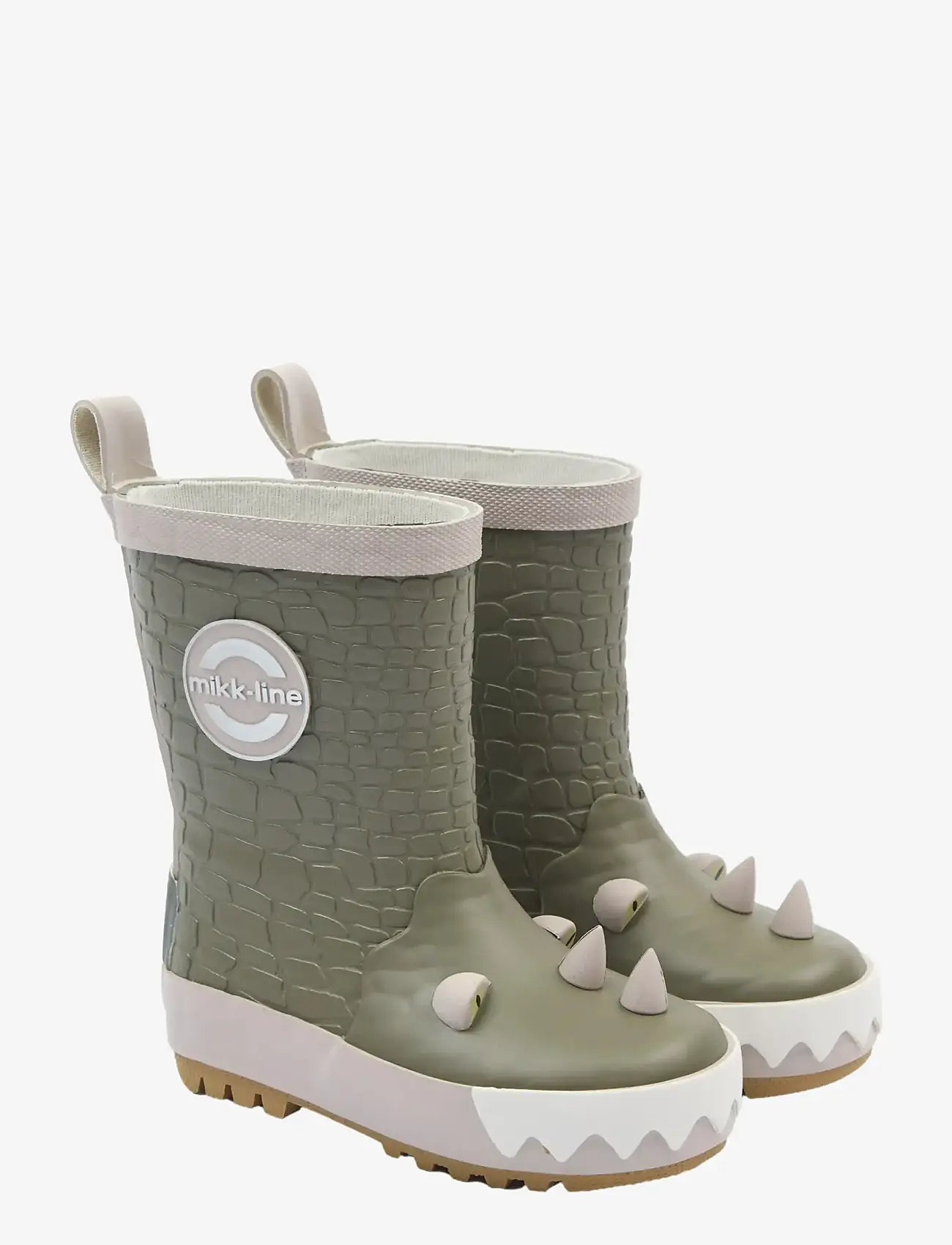 mikk-line - Wellies 3D Dragon - gummistøvler uden for - dusty olive - 1