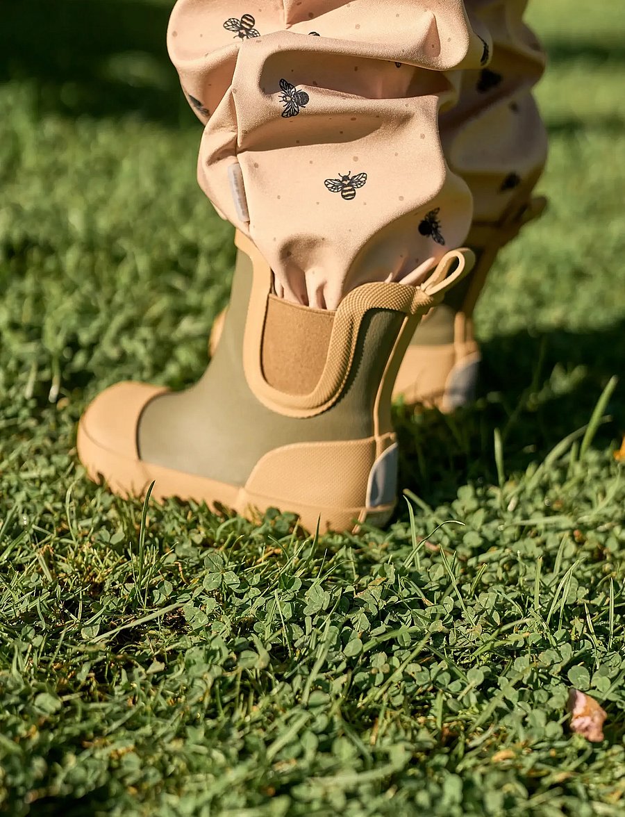 mikk-line - Wellies Short - Barefoot - ofodrade gummistövlar - dusty olive - 0