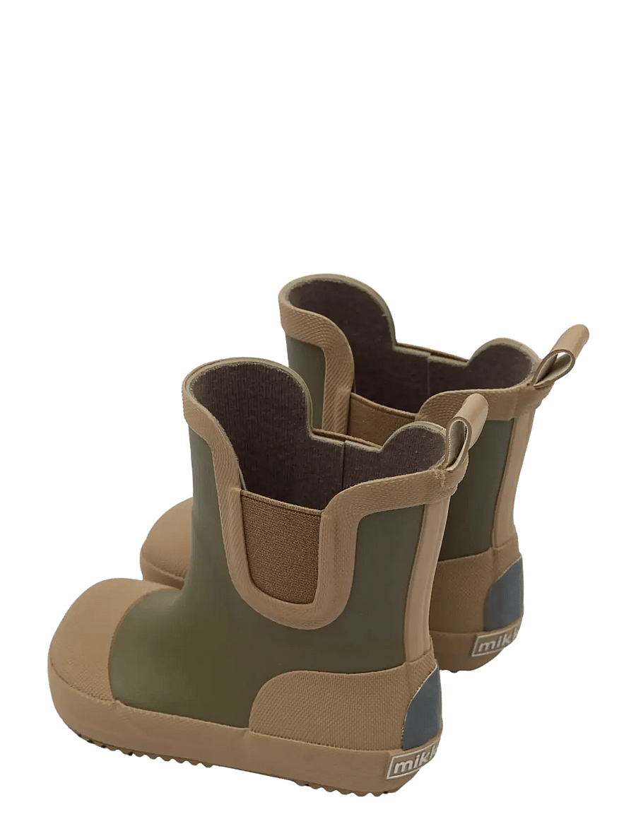mikk-line - Wellies Short - Barefoot - ofodrade gummistövlar - dusty olive - 4