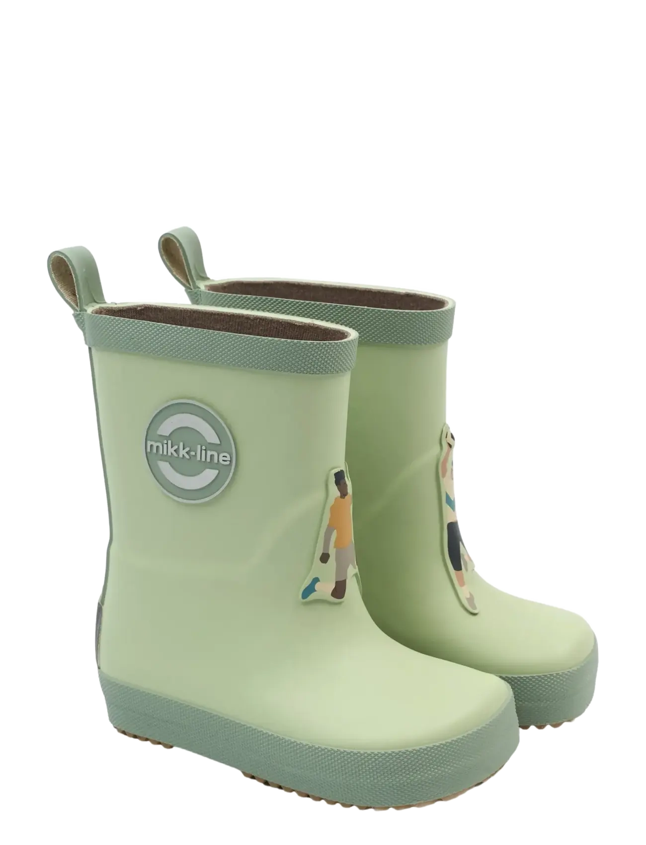mikk-line Wellies 3D Patch - Barefoot - Gummistiefel - SMOKE GREEN / green