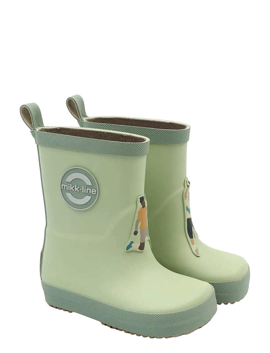 mikk-line - Wellies 3D Patch - Barefoot - ungefütterte gummistiefel - smoke green - 0