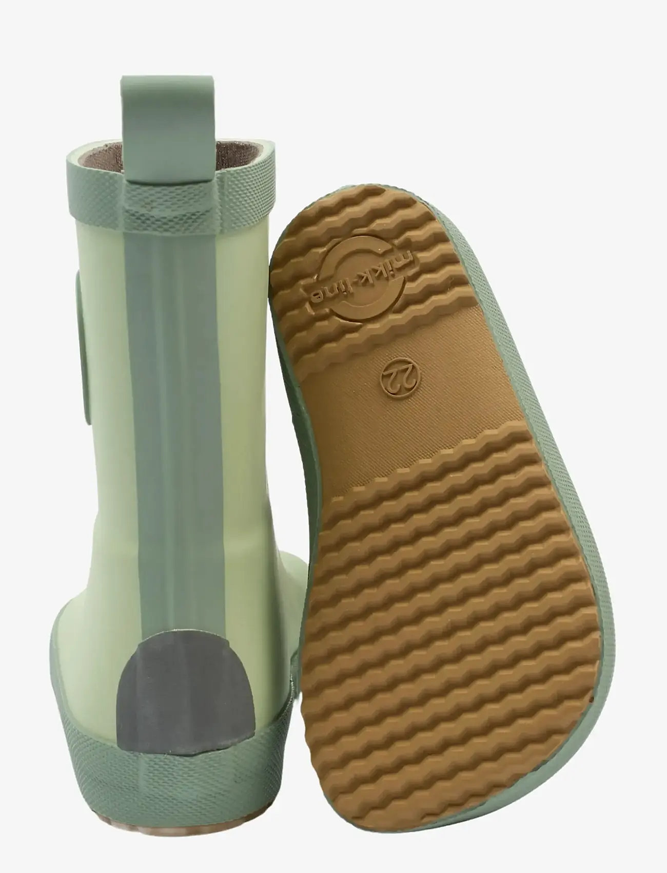 mikk-line - Wellies 3D Patch - Barefoot - voodrita kummikud - smoke green - 2