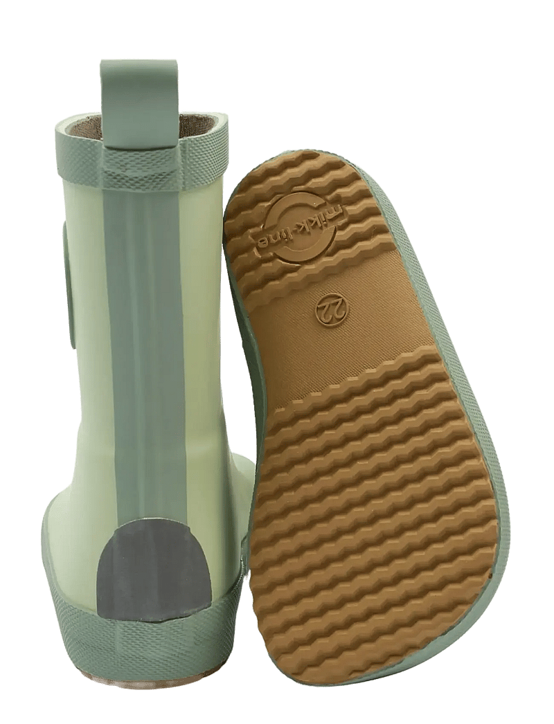 mikk-line - Wellies 3D Patch - Barefoot - voodrita kummikud - smoke green - 2