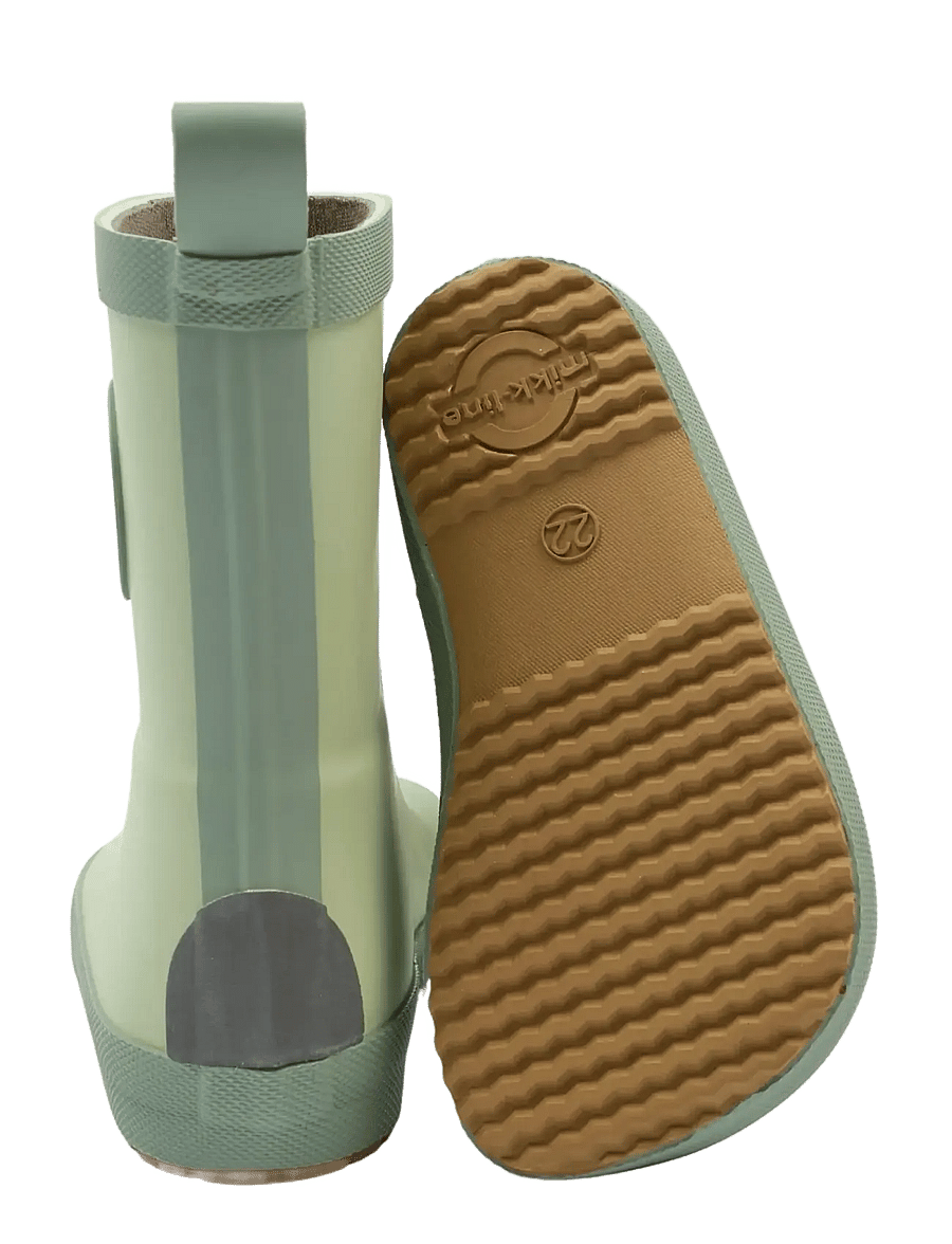 mikk-line - Wellies 3D Patch - Barefoot - gummistøvler uden for - smoke green - 2