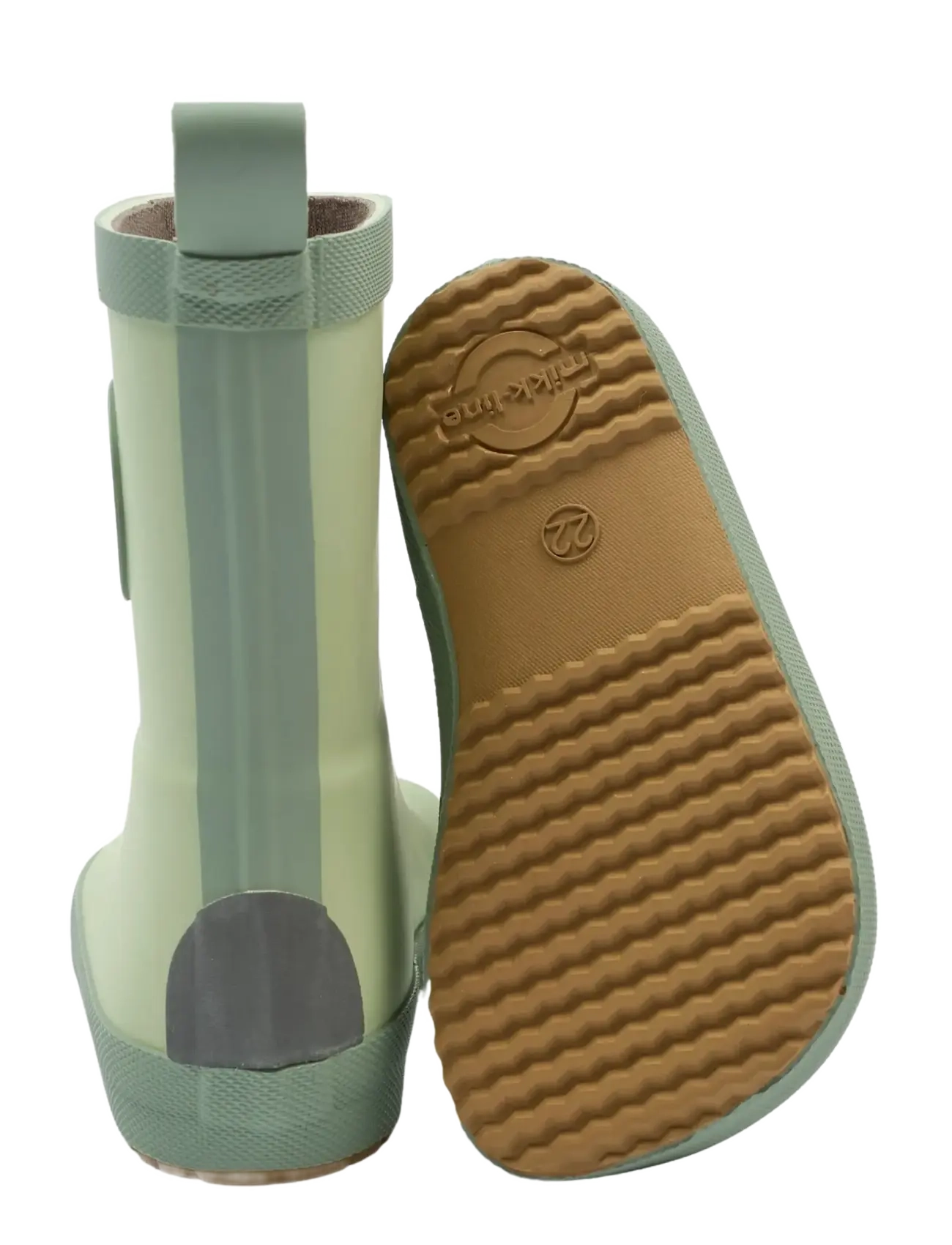 mikk-line - Wellies 3D Patch - Barefoot - guminiai batai be pamušalo - smoke green - 2